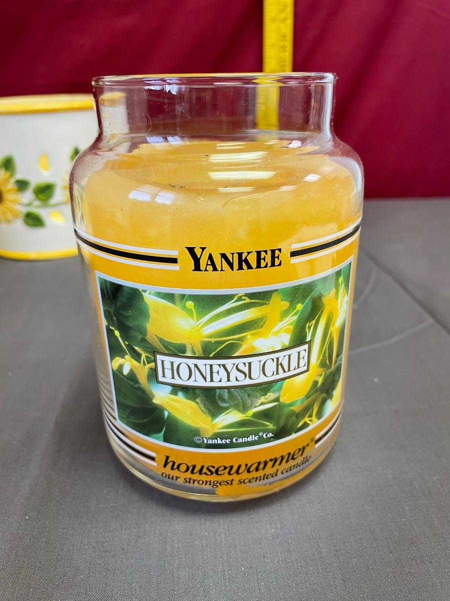 Sunflower assortment with yankee honeysuckle candle