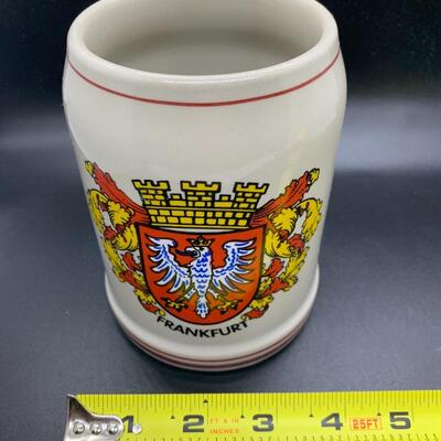 Vintage Frankfurt Germany Collectible Stein - 5â€ high x 6â€ wide approx