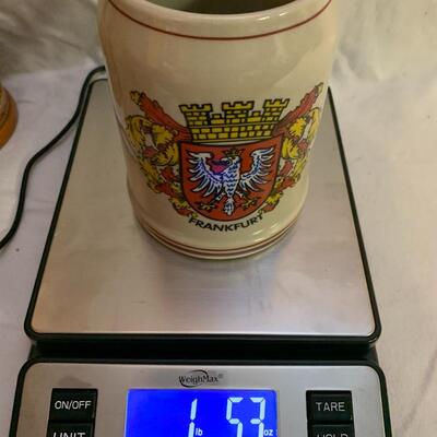 Vintage Frankfurt Germany Collectible Stein - 5â€ high x 6â€ wide approx