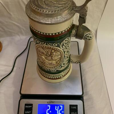 Vintage Avon Beer Stein 1978 Hunting and Fishing "Rainbow Trout & English Setter" Made In Brazil - 9.5â€ high x 5.5â€...