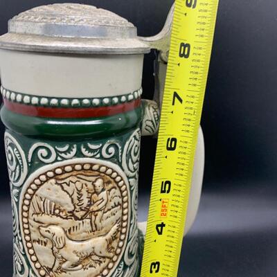 Vintage Avon Beer Stein 1978 Hunting and Fishing "Rainbow Trout & English Setter" Made In Brazil - 9.5â€ high x 5.5â€...