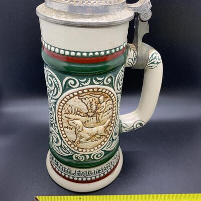 Vintage Avon Beer Stein 1978 Hunting and Fishing "Rainbow Trout & English Setter" Made In Brazil - 9.5â€ high x 5.5â€...