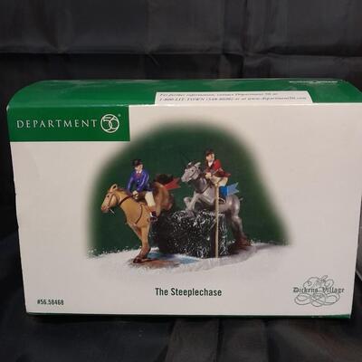 LOT 8 DEPARTMENT 56 STEEPLECHASE, CHARITABLE VICAR, AND SNOWMAN STREET LIGHTS