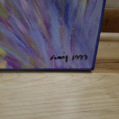 Purple Canvas Flower Picture