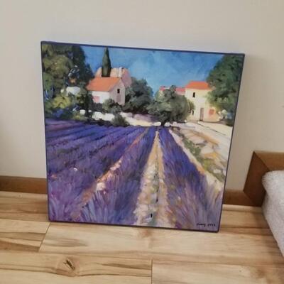 Purple Canvas Flower Picture