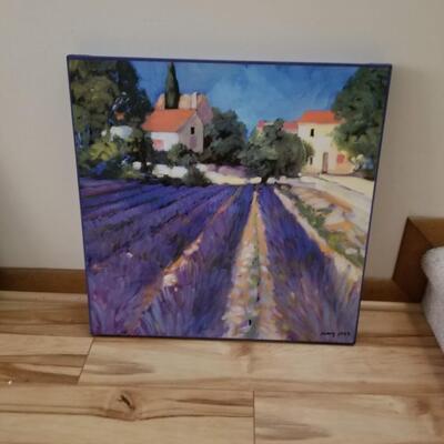 Purple Canvas Flower Picture