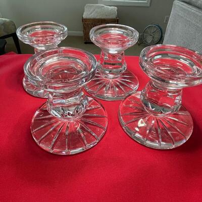 Waterford set of 4 candleholders