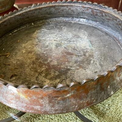 LOT 15  SHALLOW COPPER/ZINC TURKISH COOKING PAN