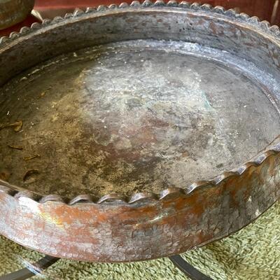 LOT 15  SHALLOW COPPER/ZINC TURKISH COOKING PAN