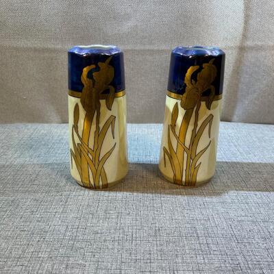 Iris Luster Ware Art Deco Style Era Vases, Pair