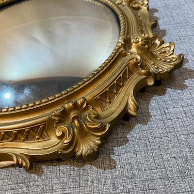 Convex Regency Style Antique Mirror Metal Frame