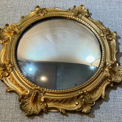 Convex Regency Style Antique Mirror Metal Frame