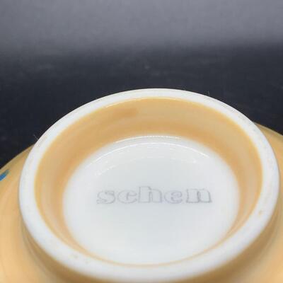 2 SCHEN MADE IN JAPAN PORCELAIN CHILDS RICE BOWLS MONKEY Fun - 4â€ diameter x 2â€ high approx