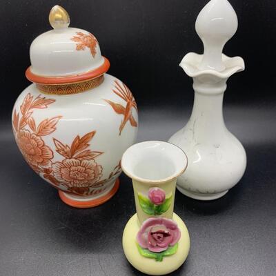 3 Japanese Pieces Jar & 2 Vases - various sizes