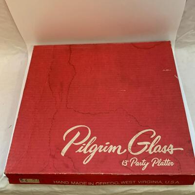Pilgrim Glass Party Platter - 13â€ Diameter approx