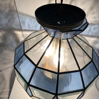 Vintage Tiffany Style Hanging Lamp - 11â€ diameter x 12â€ high approx