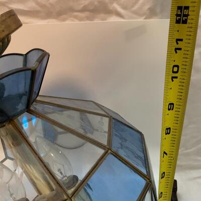 Vintage Tiffany Style Hanging Lamp - 11â€ diameter x 12â€ high approx