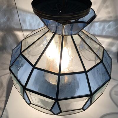 Vintage Tiffany Style Hanging Lamp - 11â€ diameter x 12â€ high approx