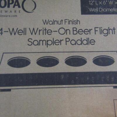 Acopa- 4-Well Write-On Beer Flight Sampler Paddle:  12