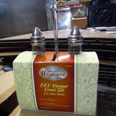 Winco Condiment Set- Oil and Vinegar - 12 Sets (#50)