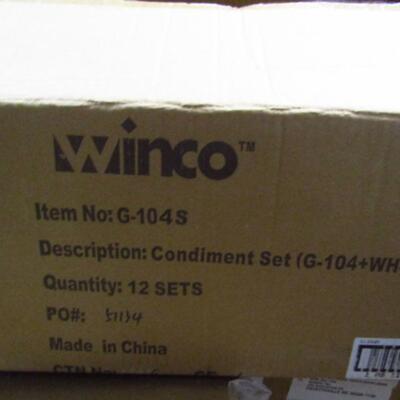 Winco Condiment Set- Oil and Vinegar - 12 Sets (#50)