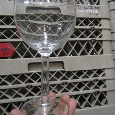 Assorted Wine Glasses (Some Stemless) with Wash Racks- Approx 11 Racks (#86)
