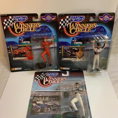 Nascar Winners Circle Dale Earnhardt 1999 Series & Dale Earnhardt Action Figure + Card 1999 Winners Circle Starting Line Up & 1997...