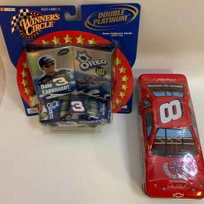 Dale Earnhardt Jr#3 Winners Circle Double Platinum Car 5â€ long approx w/ Collector Cards & Dale Earnhardt Jr. DEI #8 Budweiser Chevy...