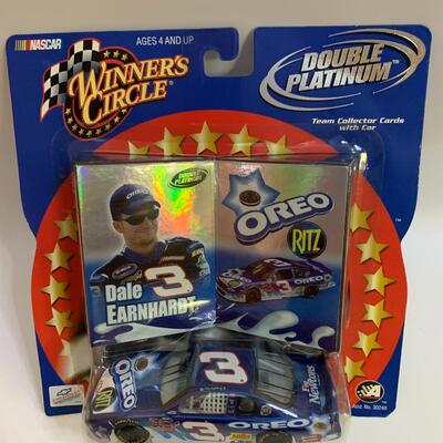 Dale Earnhardt Jr#3 Winners Circle Double Platinum Car 5â€ long approx w/ Collector Cards & Dale Earnhardt Jr. DEI #8 Budweiser Chevy...