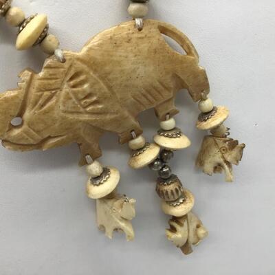 Vintage Tribal Type Elephant Necklace