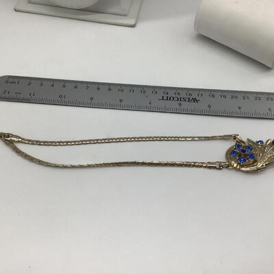 Vintage Blue Rhinestone necklace