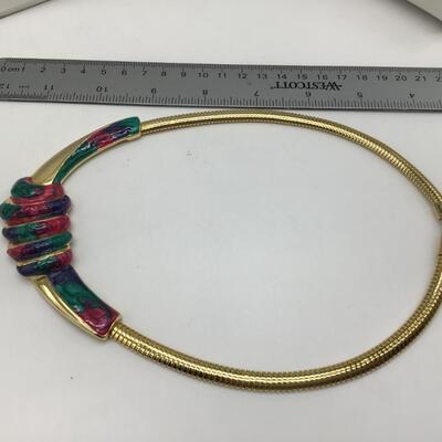 Beautiful Don-Lin Enamel Necklace