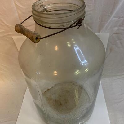 Vintage Large Glass Jar or Barrel - 19â€ tall x 10â€ wide approx