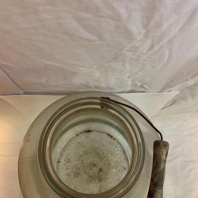 Vintage Large Glass Jar or Barrel - 19â€ tall x 10â€ wide approx