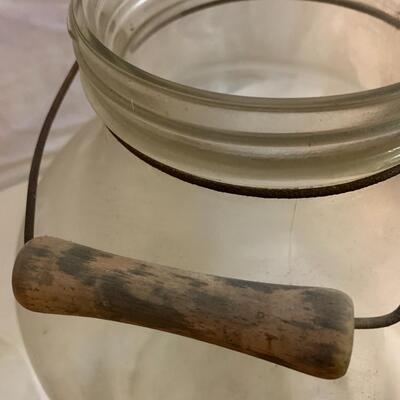 Vintage Large Glass Jar or Barrel - 19â€ tall x 10â€ wide approx