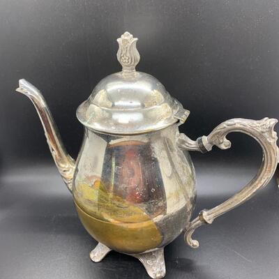 Vintage Silver Plated Tea Set with F. B. Rogers Pot, creamer, sugar and tray - See pics