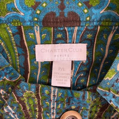 CHARTER CLUB PETITE - COLORFUL WOMENâ€™S TOP - SIZE L