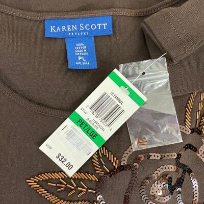 NWT - KAREN SCOTT - PRETTY WOMENâ€™S TOP - SIZE PL