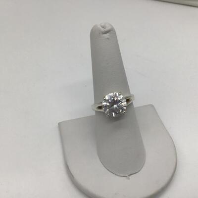 Silver 925 Zirconia Cocktail Ring. Tested