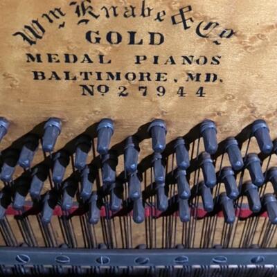 Antique mid to late 1880s upright Piano Wm Knabe & Co. - working condition