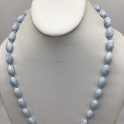 Vintage Baby blue With White swirl