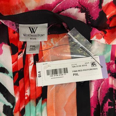NWT - WORTHINGTON - BRIGHT WOMENâ€™S TOP - SIZE PXL