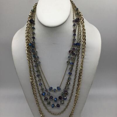 Glass beaded Costume Necklace