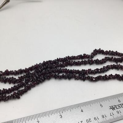 Vintage Purple Beaded Necklace