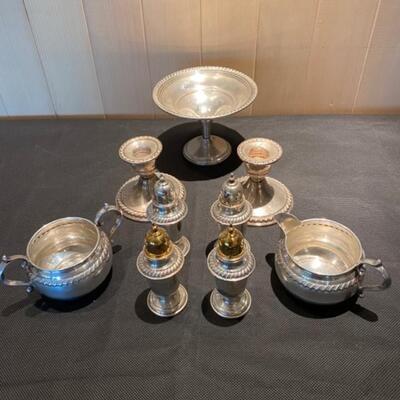 Lot of 9 Antique Sterling Silver Gorham and J Rogers Pieces