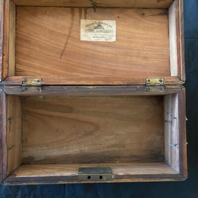 Antique Wood Box from Buenos Aires
