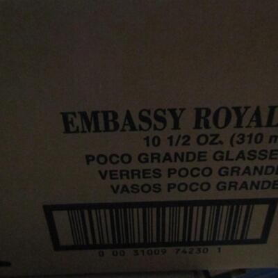 Libbey (3715) Embassy Royale 10 1/2 Ounce Poco Grande Glasses- 6 Dozen (#100)