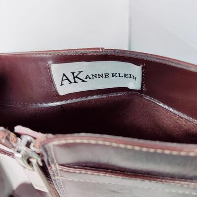 AK ANNE KLEIN WOMEN'S BROWN LEATHER BOOTS SIZE 10 M