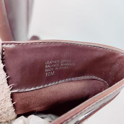 AK ANNE KLEIN WOMEN'S BROWN LEATHER BOOTS SIZE 10 M