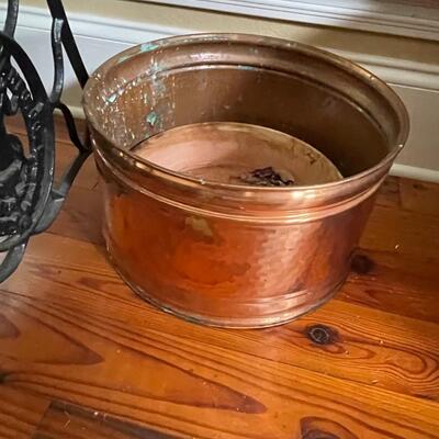 Lot of 2 Vintage Copper Pot Planters